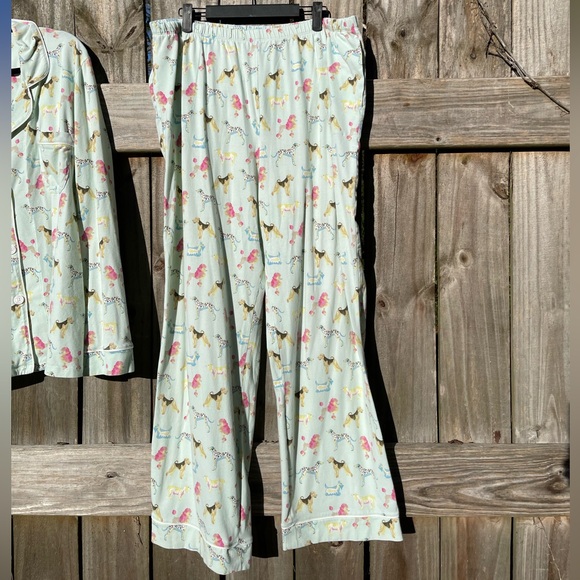 BedHead Mint Dog Print Pajamas Size XL - Picture 4 of 12